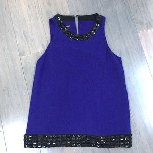 🌺 Purple INC Top w/ Black jewels Size 4P